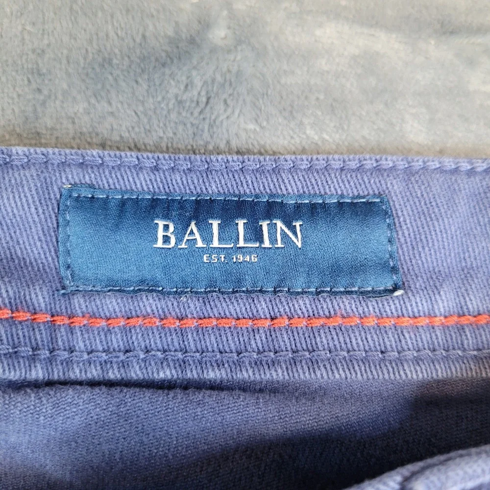 Ballin Modern Straight Leg Pants Mens 38x32 Blue Gray Cotton Stretch J7032VD877